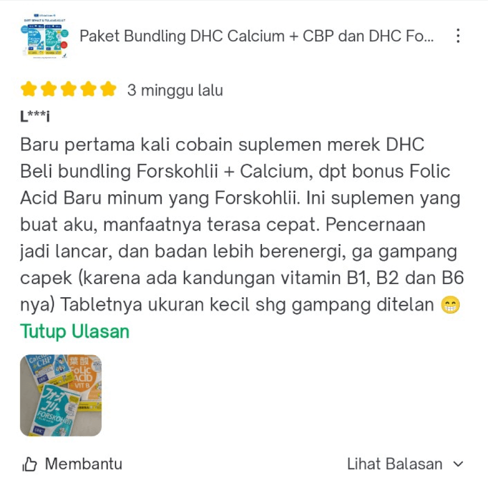 Review Marketplace Official DHC Supplement